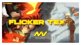 How To Flicker Text - After Effects AMV Tutorial (FREE Project File)