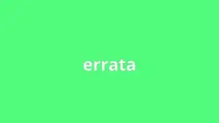 what is the meaning of errata