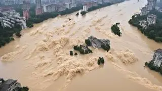 Cities in China are flooded: the water level is catastrophic, cars are floating