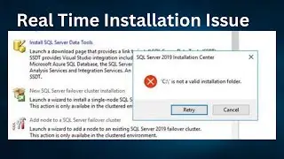 Real time MS SQL Server Installation Issue | C:\ is not a valid installation folder 