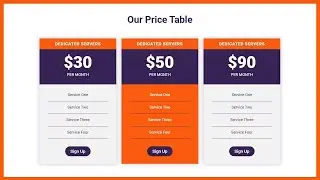 How To Create a Responsive Pricing Table using HTML CSS & Bootstrap | CoderRishad