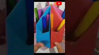 🔥Want to organize your desk in style? 🤔Watch how you can make a DIY paper penstand😀 let's try it👋🏻