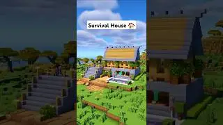 Minecraft Easy Survival House 🏠 #minecraft #shorts