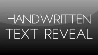 After Effects Tutorial: Handwritten Text Reveal