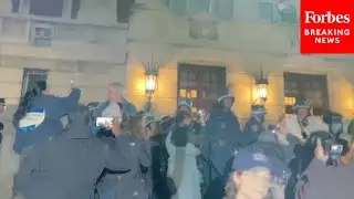 NYPD Officers Arrive At Columbia University’s Hamilton Hall Pro-Palestinian Activists Took Over