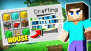 CRAFTING MODERN HOUSES IN MINECRAFT | MY HOUSES VS ONEBLOCK HOUSES | ANDREOBEE