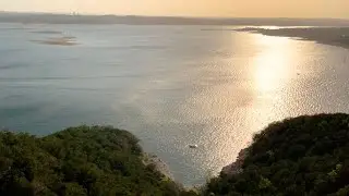 Lake Travis timelapse on a windy day - Stock Video