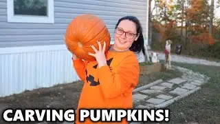 Our First Time Carving Pumpkins! *JT hates it* + Grocery Shopping!