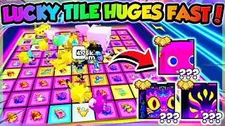 HOW TO GET *HUGES* FROM 🍀LUCKY TILES🟨 EVENT in PET SIMULATOR 99!! (Roblox)