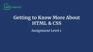 Create a webpage using different HTML elements - Assignment Level 1  | HTML5 Elements