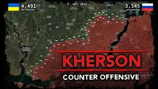 Kherson Counter-Offensive Map - Ukraine War w/ Google Earth