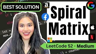 Spiral Matrix - LeetCode 54 - Python #blind75 #leetcode #spiralmatrix