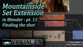 Mountainside Set Extension in Blender, part 11