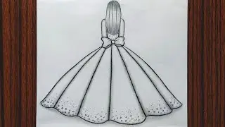 How to Draw a Fashion Girl/Girl Drawing/Gown design/Dress Design Drawing Model/Barbie Drawing