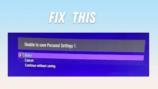 How to Fix “Unable to save Personal Settings 1” in FIFA 23