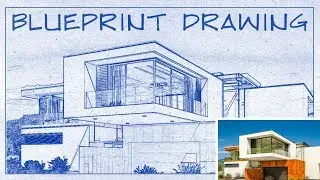 Photoshop: How to Quickly Create the Look of a Blueprint Drawing