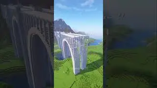 Minecraft: Modern Train Bridge Timelapse | #shorts