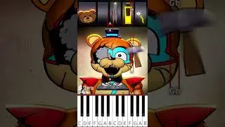 Freddy Makeover (@DDDDani1) FNAF Security Breach RUIN Animation - Octave Piano Tutorial