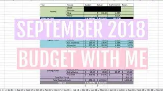 SEPTEMBER 2018 BUDGET WITH ME | Dave Ramsey inspired | zero-based budget