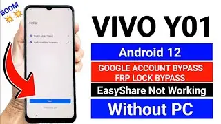 Vivo V2118 Frp Bypass | Vivo Y01 Frp | Vivo Y01 Google Bypass | Vivo Y01 Frp Bypass Android 12 |✅✅✅