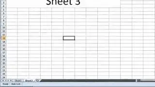 Excel 2007 - Hiding a Worksheet