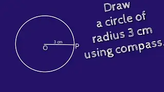 How to draw a circle of radius 3 cm using compass.shsirclasses.