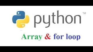 Array and For Loop in Python