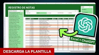 📝 Cómo hacer un Registro de Calificaciones - Excel + ChatGPT para Docentes