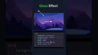 Amazing glass effect using CSS and HTML 