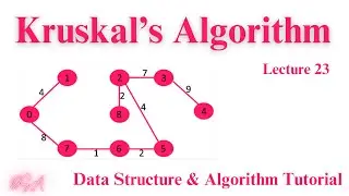 Kruskal's Algorithm | Minimum Spanning Tree | Graph Data Structure | Data Structure & Algorithm #dsa
