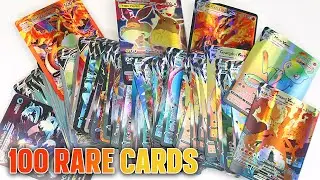 Opening 100 Pokemon Cards Box - FULL of Vmax Vstar Rainbow Rare