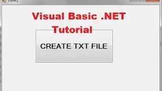 Visual Basic .NET Tutorial 34 - How to Create and Write to a Text File in VB .NET