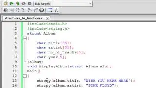 C Programming Tutorial - 69: Passing Structures to Functions