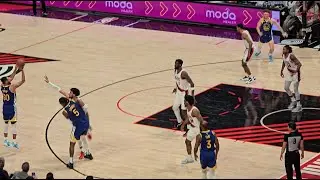 4th Quarter Action - Golden State Warriors at Portland Trail Blazers - 4/11/24