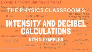 DeciBel and Intensity Calculations