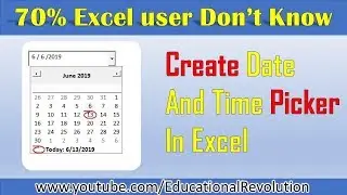 Date and Time Picker in Microsoft Excel ~ Excel Tutorials