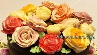 Easy Chocolate Cake Recipe - with Buttercream Roses