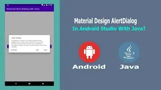 Material Design AlertDialog in 📱 Android 📱 Studio With Java