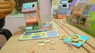 3D puzzel making video || Beautiful house of cardboards for children 🍒