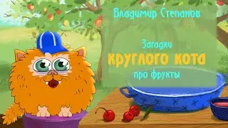 Стихи загадки КРУГЛОГО КОТА про фрукты | В. Степанов. Видео с загадками для детей 0+