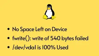 No Space Left on Device | fwrite() | /dev/vda1 is 100% Used | Ubuntu