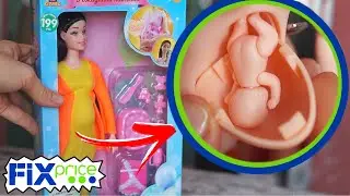 МАЛЫШ В ЖИВОТЕ КУКЛЫ из ФИКС ПРАЙС!😱 ДОМ для КУКОЛ! БОМБИЧЕСКИЕ ИГРУШКИ! Мебель Fix Price! Рузик!