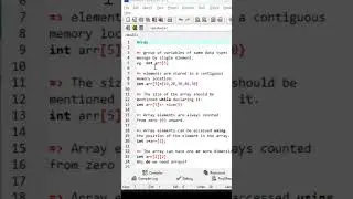 Class 38 | Arrays in C Proper Exaplanation | #shorts #cprogramming