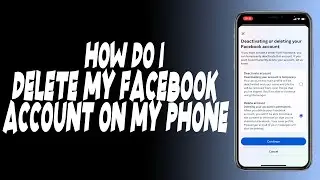 How do I delete my Facebook account using my smartphone?