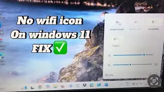 No Wifi Icon On Windows11 (fix)✅