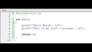 Structure of a basic C Program