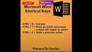 Microsoft Word shortcut keys| MS word keys| Computer exam |