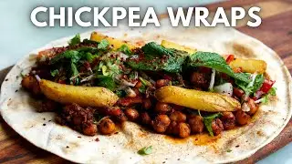 High Protein Spicy Turkish Chickpea Wraps, Nohut Durum