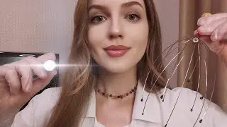 АСМР Трихолог. Осмотр Кожи Головы. Массаж Головы. Уход за Волосами • ASMR Scalp Exam. Head Massage