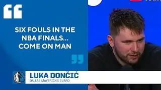 Luka Dončić reacts to FOULING OUT in Game 3 of 2024 NBA Finals | CBS Sports